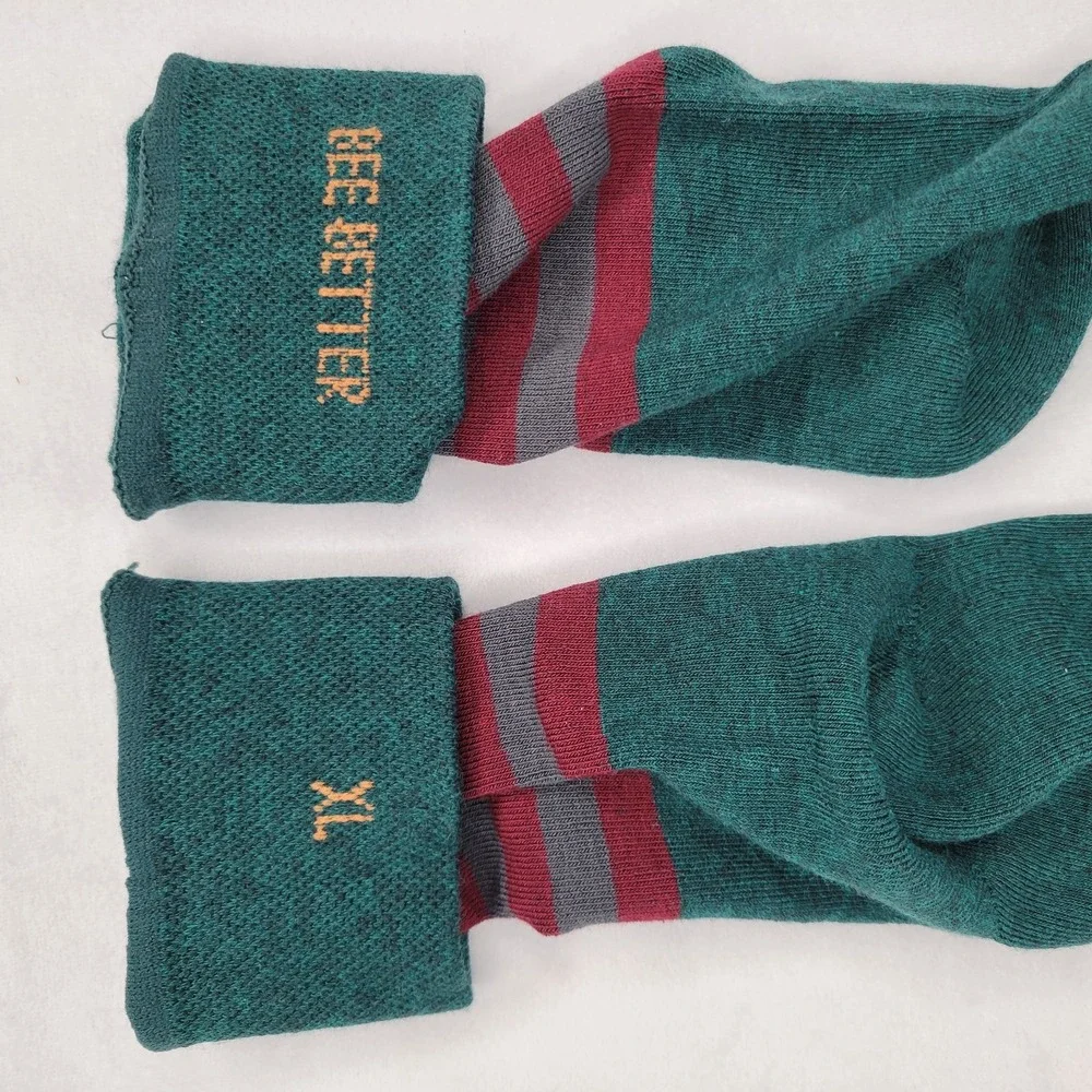 Bombas Bee Better Calf Crew Sock Men Size XL Size Running Hiking - Picture 6 of 6